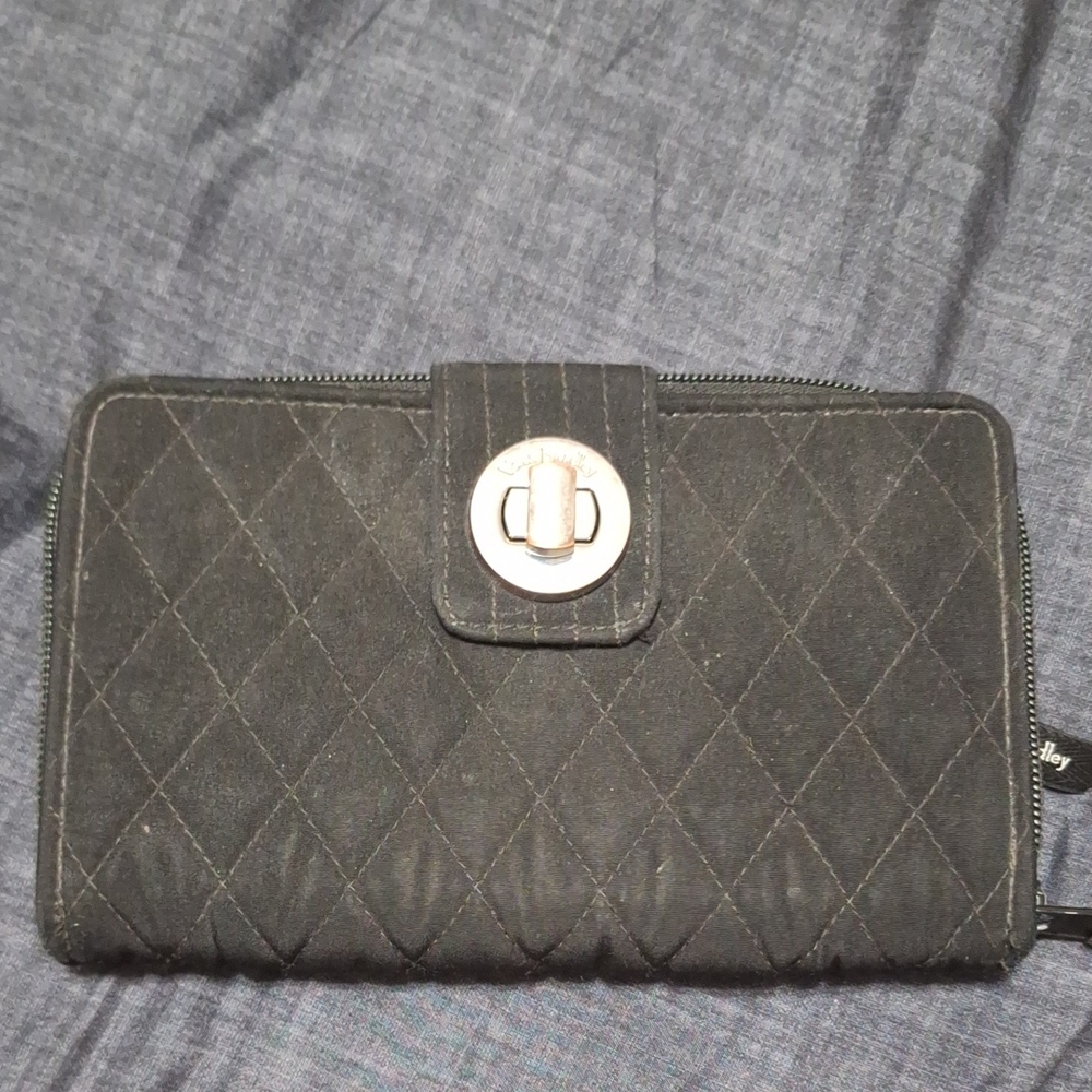 Vera Bradley Quilted Black Wallet